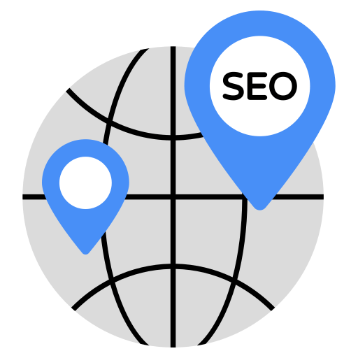 Earth image with local seo service pins